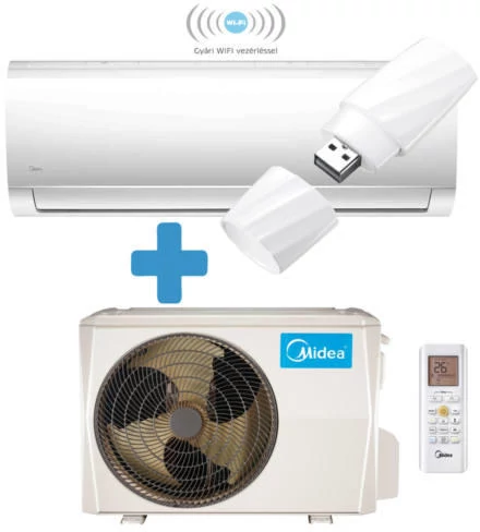 Midea Mission II MB-12N8D6-SP-WIFI oldalfali split klíma FŰTÉSRE - 3.5 kW