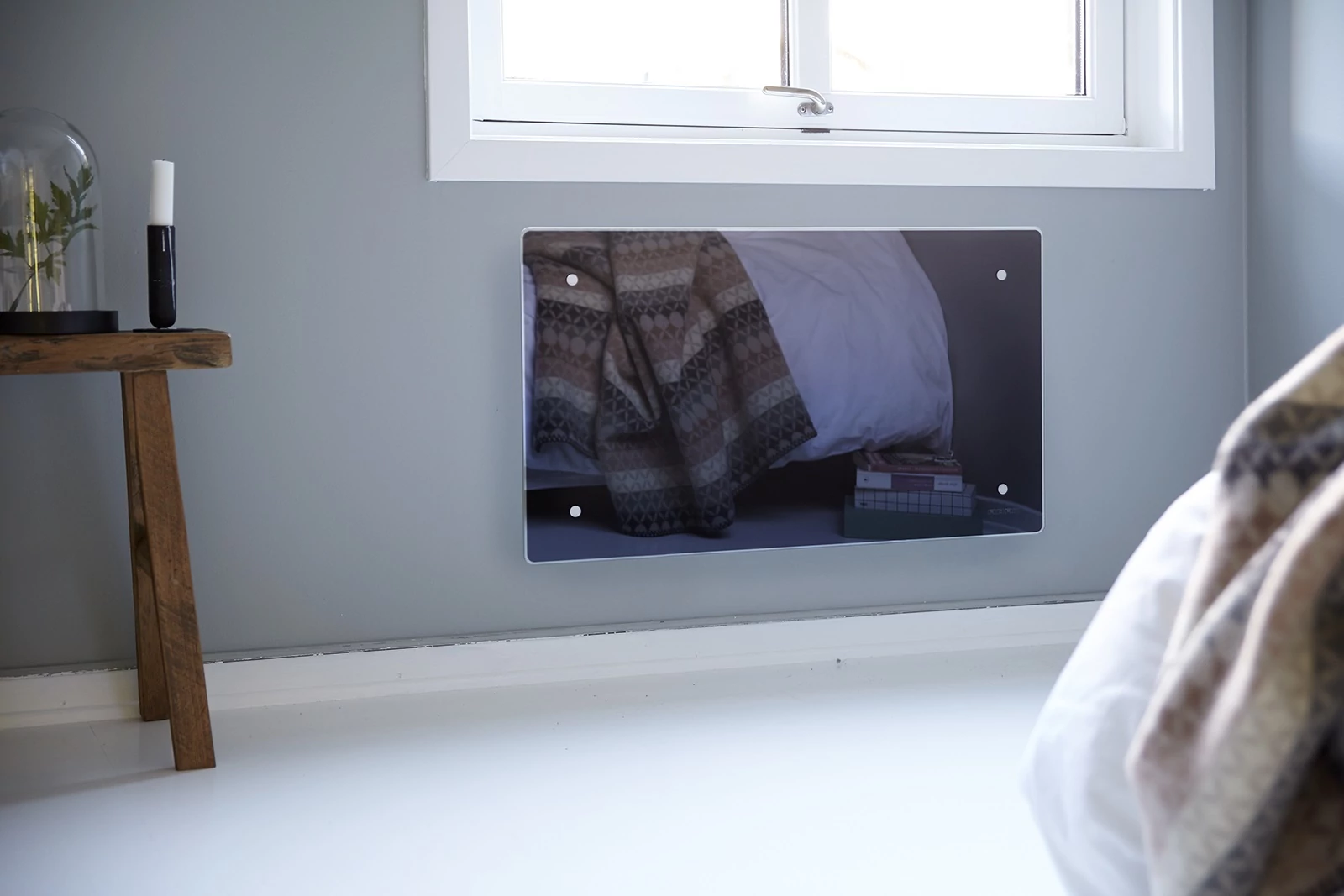 Adax CLEA WIFI CLW 1200W fűtőpanel (34 cm) fehér üveg